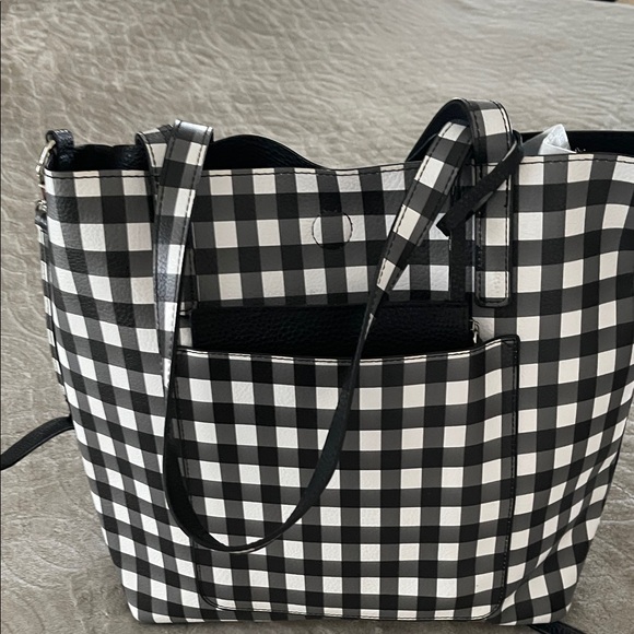 Handbags - Stylish Black and White Checkered Tote Bag